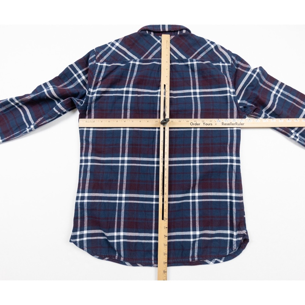 Everlane Shirt Mens Large Blue Button Down Flannel Collared Pockets Check Adult - Picture 8 of 12